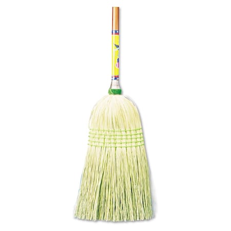 Pinpoint 55 in. Corn Fiber Bristles Parlor Broom, Natural PI2491443